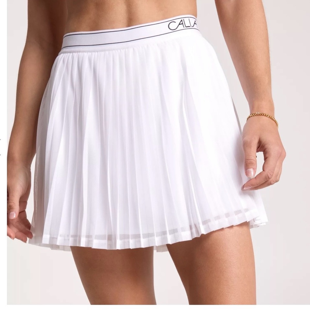 CALIA by Carrie Underwood White Mesh Pleated Tennis or Pickleball Skirt XS - Picture 4 of 8